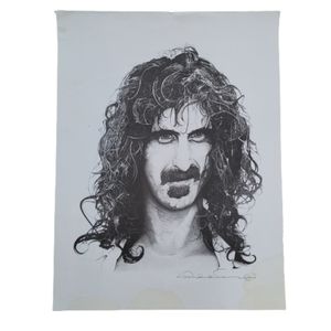 Frank Zappa 2002 Art Print Poster Signed by Artist David Drennon 17x23